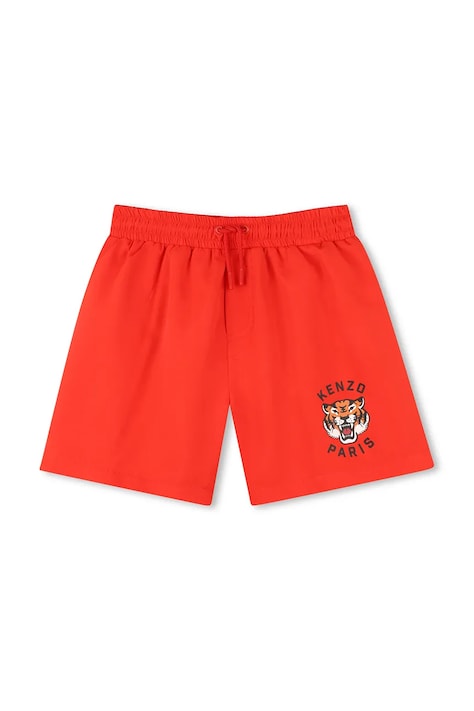 Detské plavkové šortky Kenzo Kids červená farba, K61077