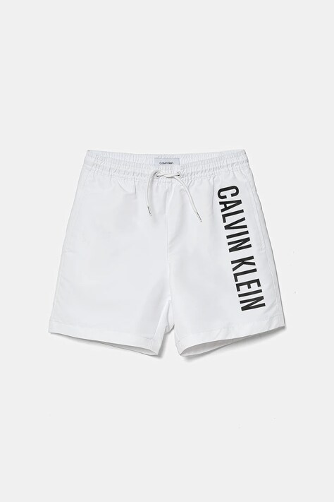 Calvin Klein Jeans pantaloni scurti de baie copii culoarea alb, KV0KV00053