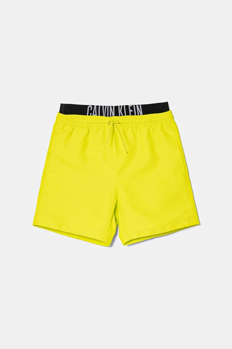 Detské plavkové šortky Calvin Klein Jeans zelená farba, KV0KV00054