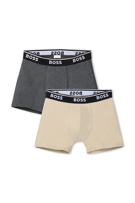 Dětské boxerky BOSS 2-pack béžová barva, J51748