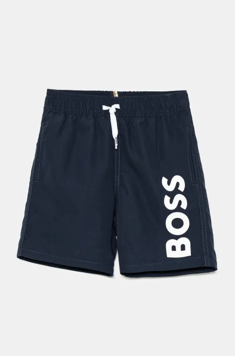 BOSS pantaloni scurti de baie copii culoarea albastru marin, J51973