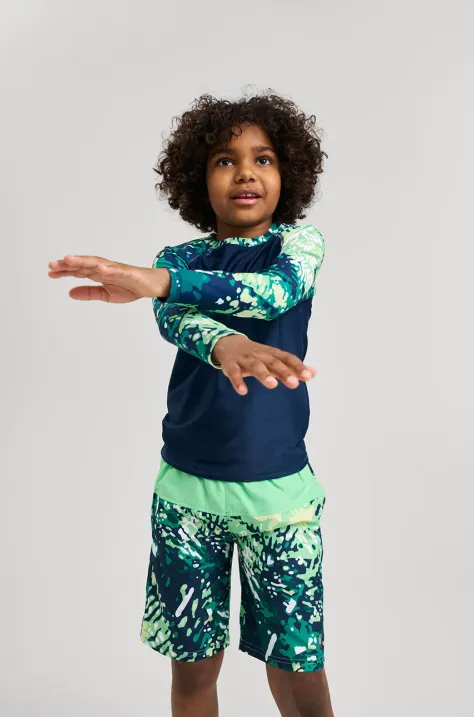 Reima pantaloni scurti de baie copii Papaija culoarea verde, 5200155B
