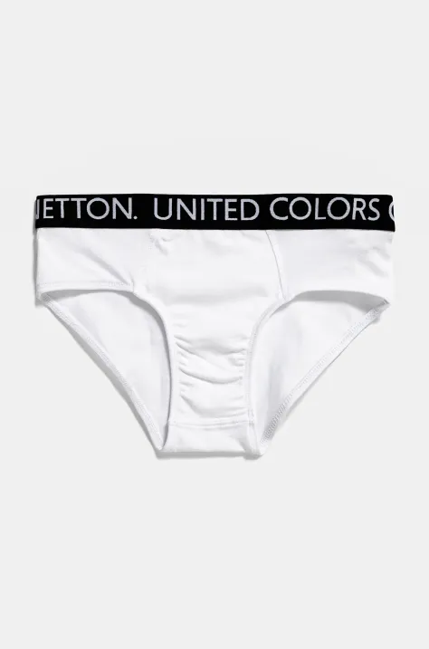 United Colors of Benetton slipy dziecięce 2-pack kolor biały 3OP80S484