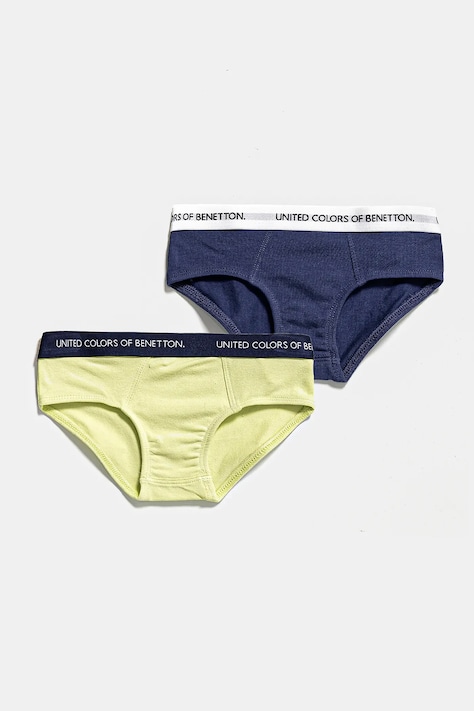 Dětské slipy United Colors of Benetton 2-pack zelená barva, 3OP80S484