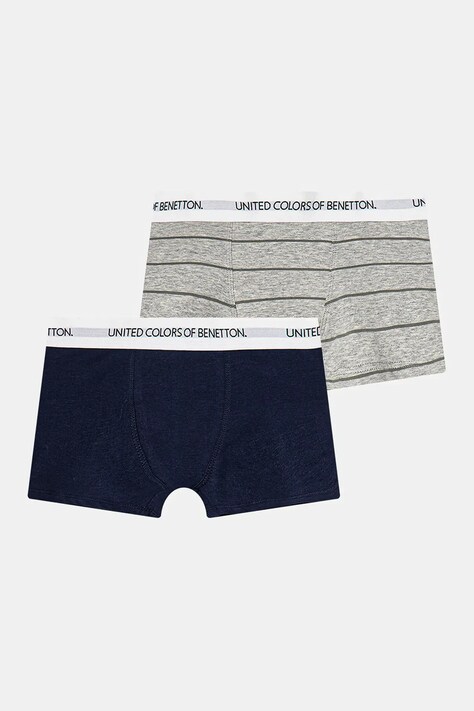 Dětské boxerky United Colors of Benetton 2-pack tmavomodrá barva, 3PRJ0X01D