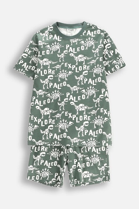 Dětské bavlněné pyžamo Coccodrillo zelená barva, PYJAMAS