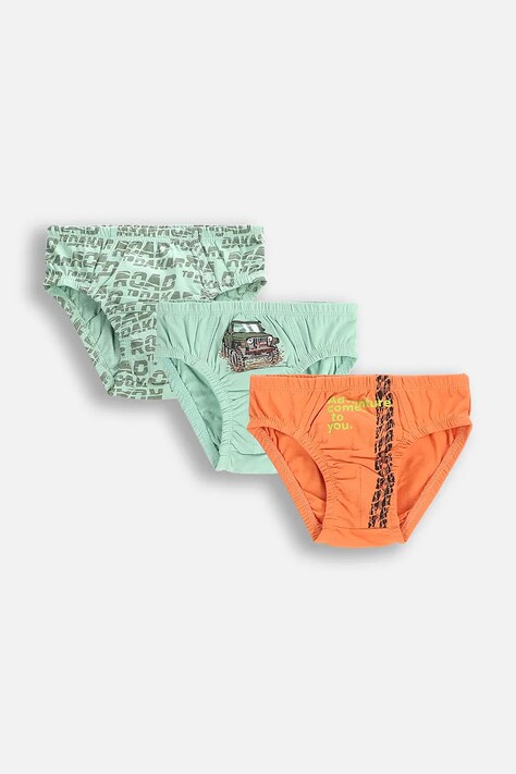 Dětské slipy Coccodrillo 3-pack zelená barva, PANTS