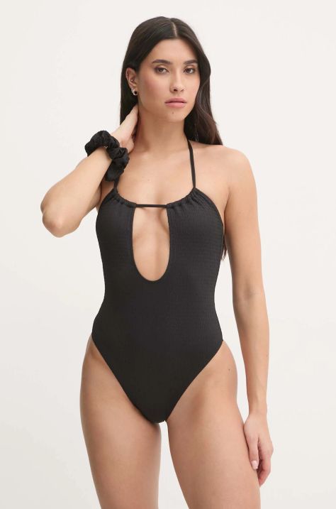 Calvin Klein costum de baie dintr-o bucată culoarea negru, cupa usor rigidizata, KW0KW02725