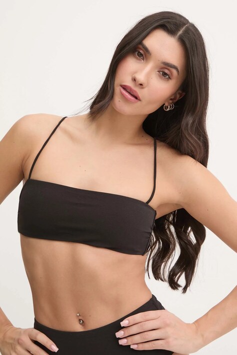 Calvin Klein sutien de baie culoarea negru, cupa usor rigidizata, KW0KW02744