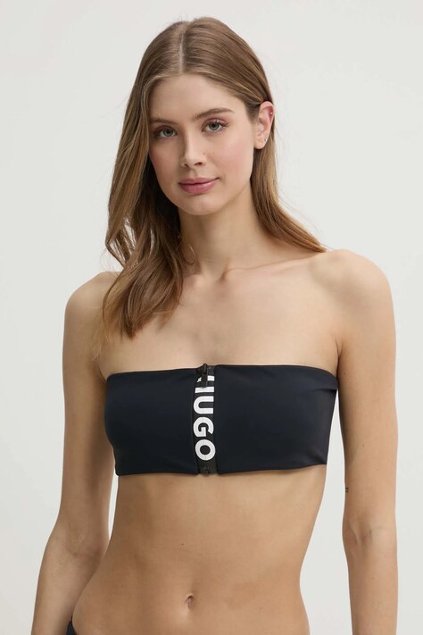 HUGO sutien de baie culoarea negru, cupa usor rigidizata, 50535029