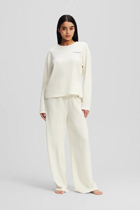 Бавовняна піжама Karl Lagerfeld колір бежевий з бавовни A1W45008