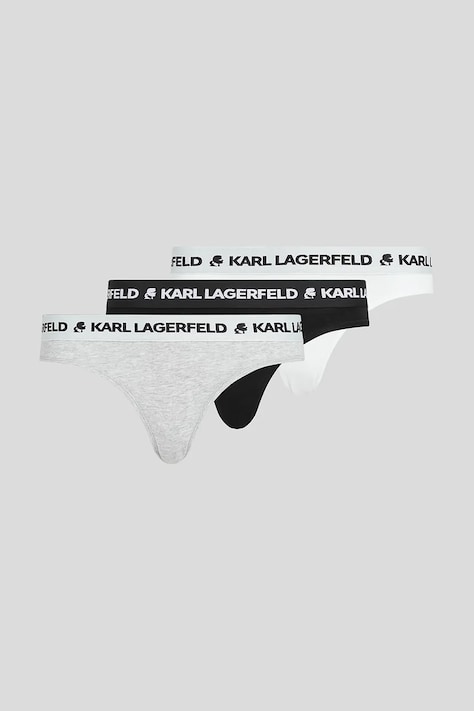Karl Lagerfeld figi bawełniane 3-pack LOGO BRIEF kolor szary z bawełny A1W47148