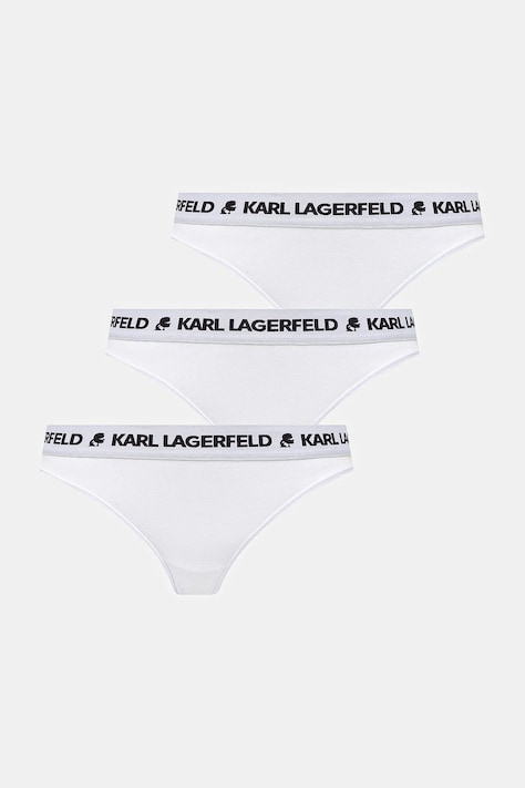 Tangá Karl Lagerfeld 3-pak LOGO THONG čierna farba, A1W47149