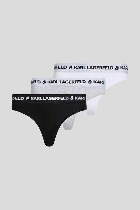 Karl Lagerfeld stringi 3-pack kolor multicolor z bawełny A1W47149
