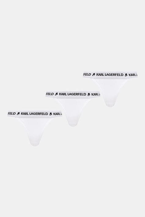 Karl Lagerfeld brazyliany 3-pack LOGO BRAZILIAN kolor biały z bawełny A1W47150