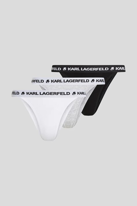 Karl Lagerfeld brazyliany 3-pack LOGO BRAZILIAN kolor szary z bawełny A1W47150