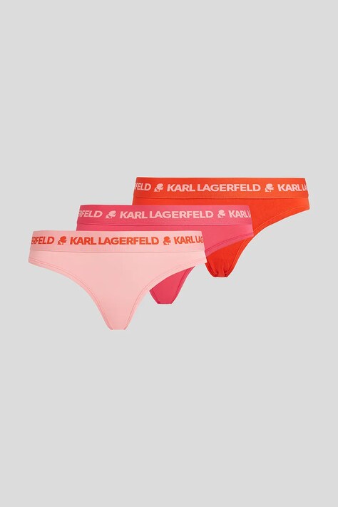 Karl Lagerfeld chiloti 3-pack culoarea rosu, A1W47157