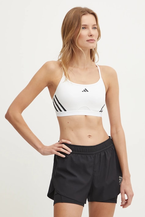 Sportovní podprsenka adidas Performance Aeroreact bílá barva, JG1402