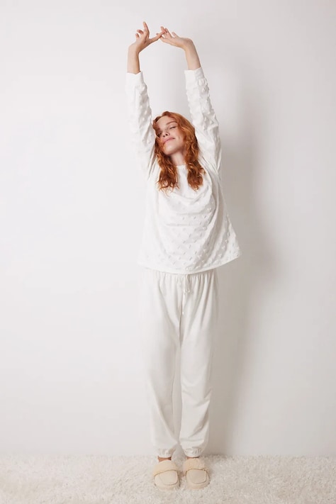 Pyžamo women'secret LOVE ACTUALLY GENERIC PJ dámske, béžová farba, 4758234