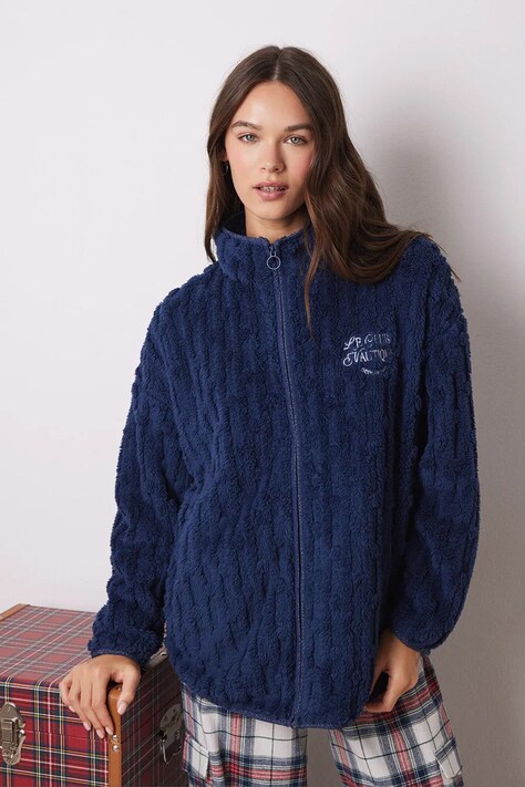 women'secret halat MIX AND MATCH PERFECT MATCH culoarea albastru marin, 3148777