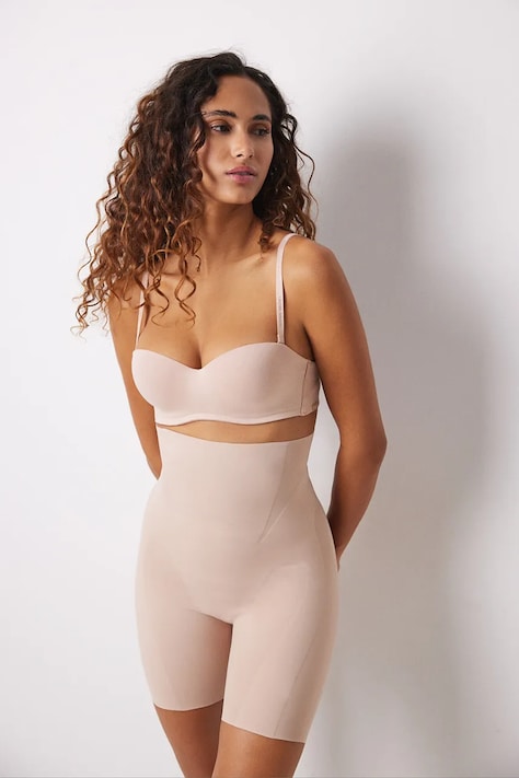 women'secret pantaloni scurti modelatori SHAPE MICRO BONDING femei, culoarea bej, 5182794