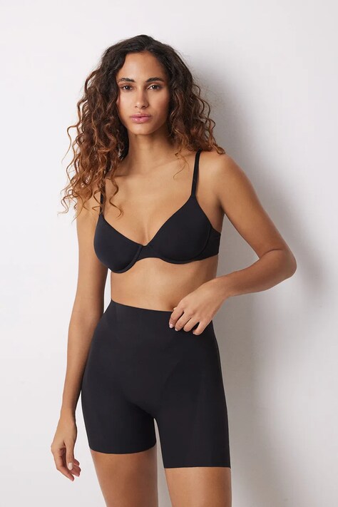 Modelující šortky women'secret SHAPE MICRO BONDING dámské, černá barva, 5182800