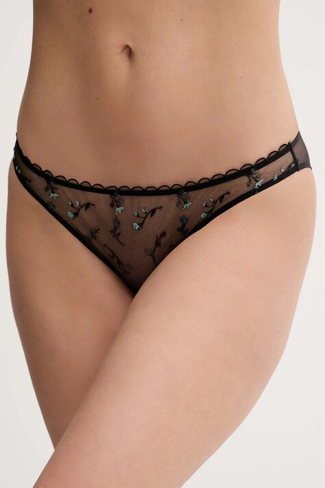women'secret figi PARTY CAPSULE kolor czarny z koronki 5358651
