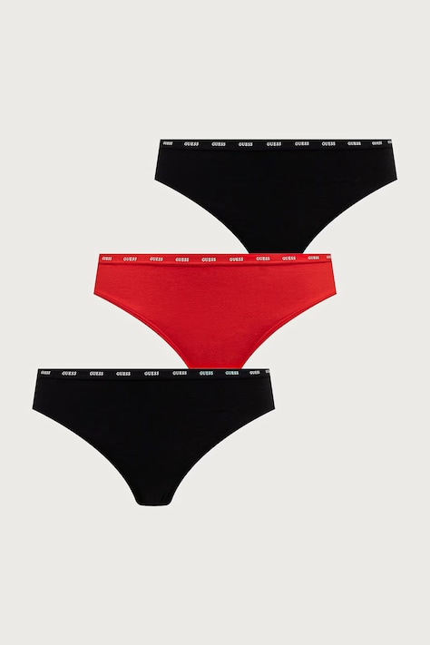 Guess Donje rublje za žene od pamuka s elastanom 3-pack crveno O5RG12 K6YW1