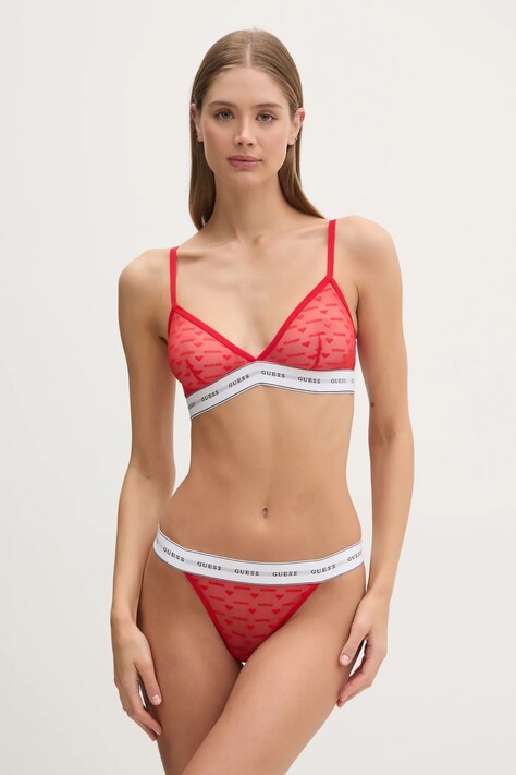 Бюстгальтер и стринги Guess LISA цвет красный O5RG05 KCMT0