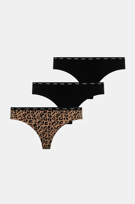 Guess chiloți 3-pack culoarea negru, O5RG15 K6YW1