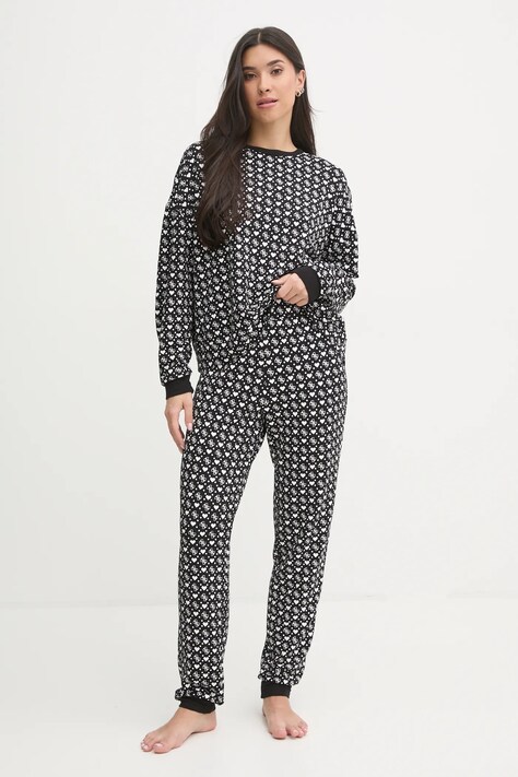 Пижама Guess SIMONA дамска в черно O5RX09 KCMB2