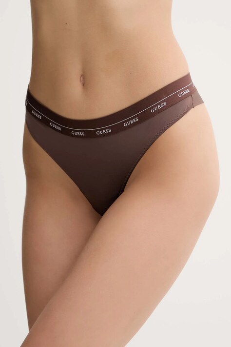 Guess chiloti brazilieni JANE culoarea maro, O5RE25 KCF20