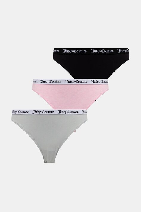 Juicy Couture figi DIDDY BRIEF 3PK 3-pack kolor różowy JCLBR224572