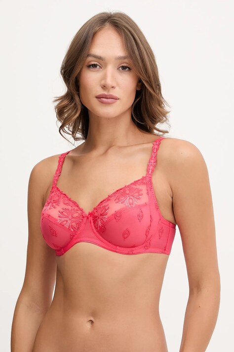 Chantelle sutien culoarea maro, dantelă, cu imprimeu, C26010