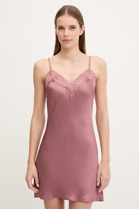 Chantelle koszulka nocna damska kolor bordowy C17WW5