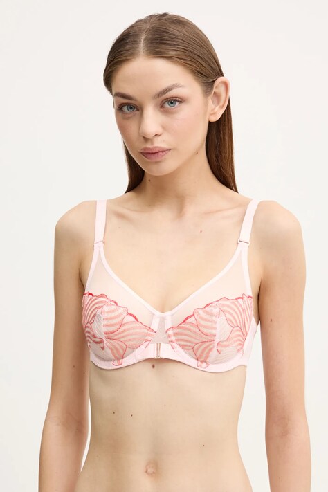 Chantelle sutien culoarea roz, transparent, modelator, C15YMU
