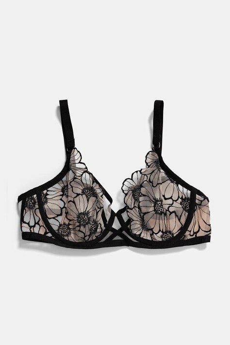 Chantelle sutien culoarea roz, dantela, cu imprimeu, C22OM0