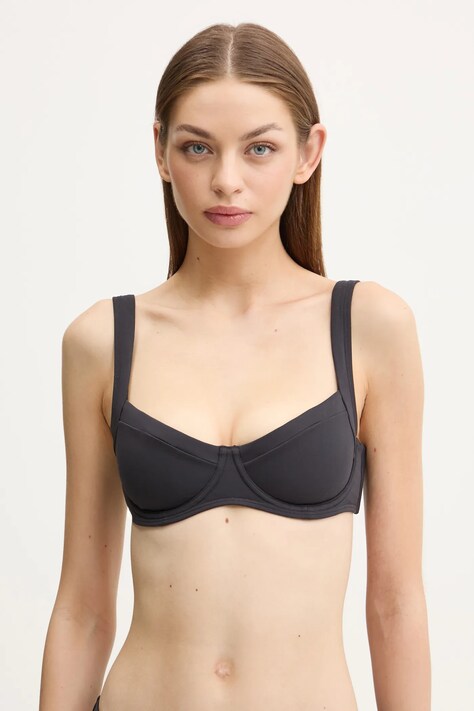 adidas Originals sutien de baie ESSNTLS BIK TOP culoarea negru, cupa rigidizata, JV5190