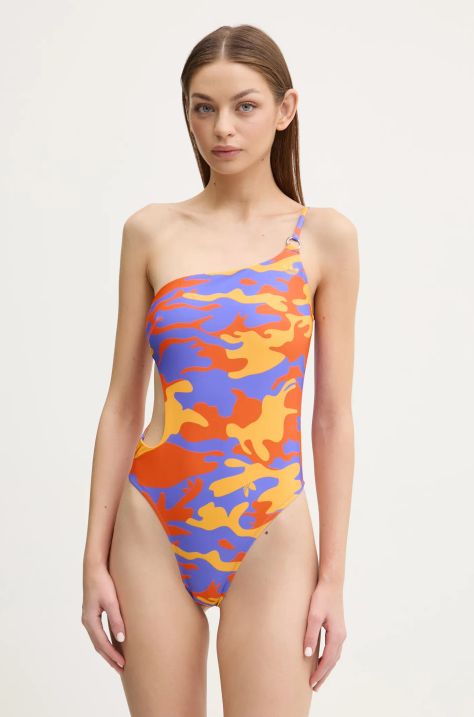 Суцільний купальник adidas Originals STR SWIMSUIT колір фіолетовий м'яка чашечка JD4263