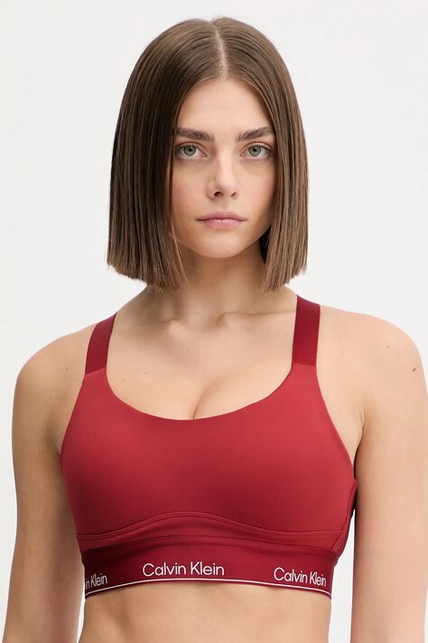 Calvin Klein Performance biustonosz sportowy kolor bordowy LVGWS5K137