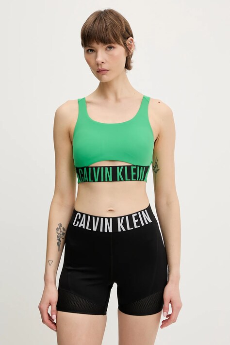 Calvin Klein Performance sutien sport culoarea verde, LVGWS5K149