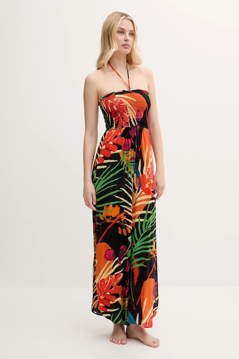 Desigual combinezon plajă BAHAMAS JAMPSUIT culoarea negru, 25SWMW03