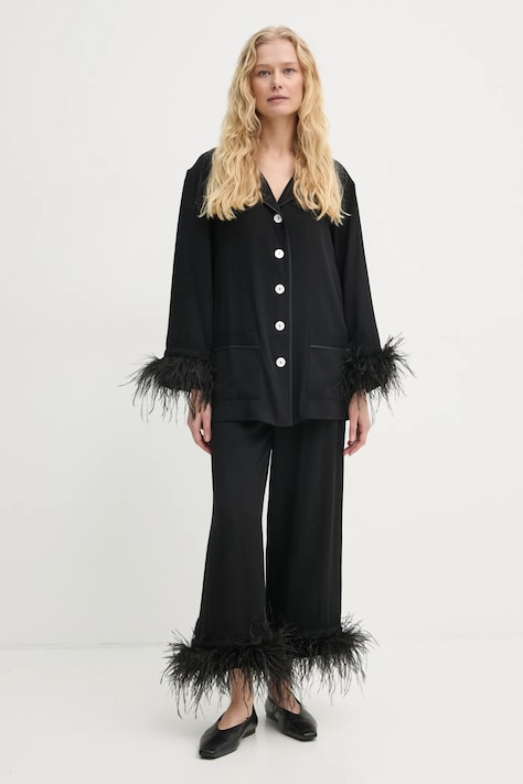 The Sleeper pijama femei, culoarea negru, SH2102P