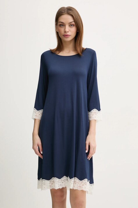 Нічна сорочка United Colors of Benetton жіноча колір синій 3Z123C01F