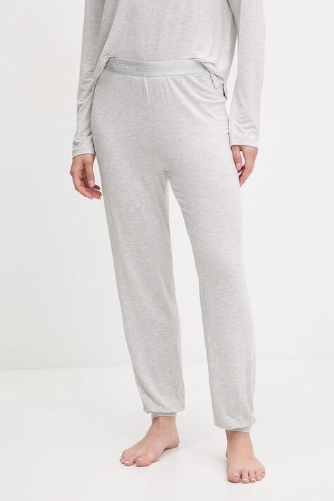 United Colors of Benetton pantaloni de pijama culoarea gri, 36MX3F047