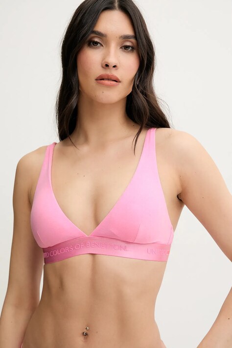 United Colors of Benetton sutien culoarea roz, melanj, 3OP81R01F