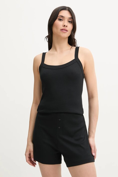 BOSS pijama femei, culoarea negru, 50539736