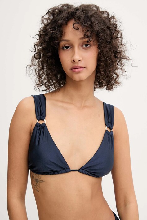 BOSS sutien de baie culoarea albastru marin, cupa usor rigidizata, 50540537