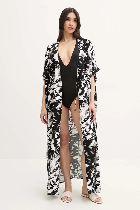 Plážový odev Calvin Klein čierna farba, KW0KW02822