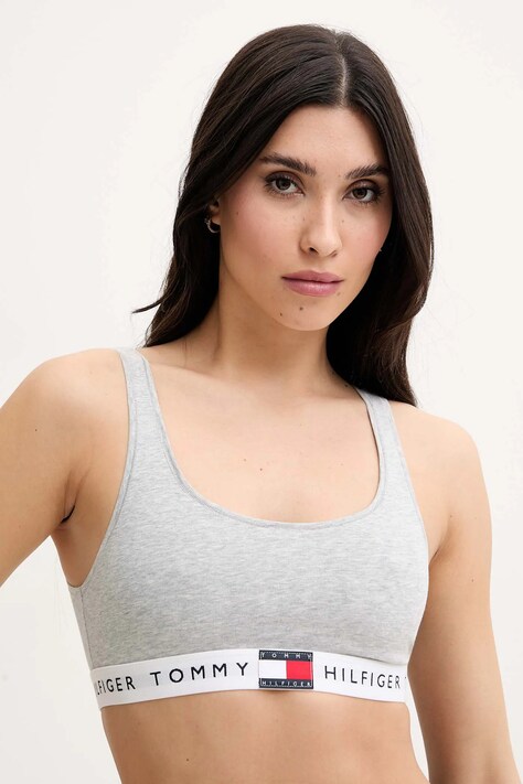 Podprsenka Tommy Hilfiger šedá barva, UW0UW05713